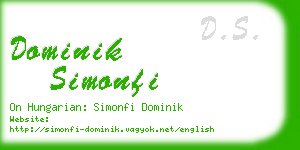 dominik simonfi business card